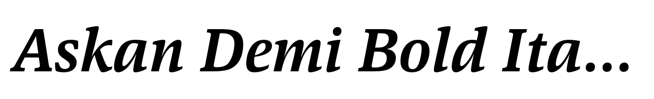 Askan Demi Bold Italic